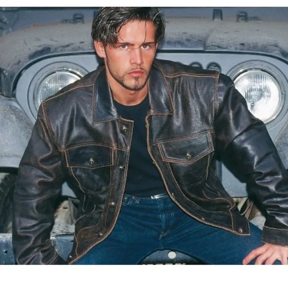 STARS & STRIPESJACKET BRANDO ,100% LEATHER Jacket NWT